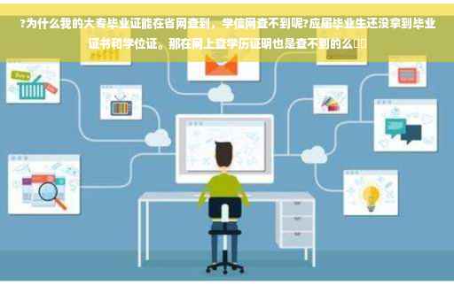 ?为什么我的大专毕业证能在省网查到，学信网查不到呢?应届毕业生还没拿到毕业证书和学位证。那在网上查学历证明也是查不到的么⚡️