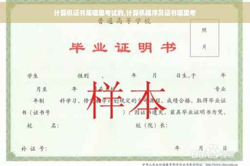 计算机证书是哪里考试的,计算机程序员证书哪里考