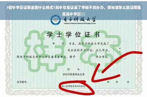 ?初中学历证明需要什么格式?高中毕业证丢了学校不给补办，想知道怎么能证明我是高中学历⚡️