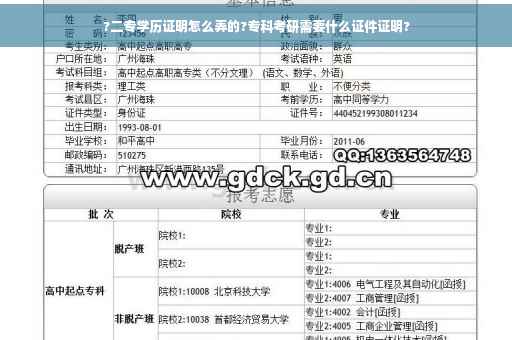 ?二专学历证明怎么弄的?专科考研需要什么证件证明?