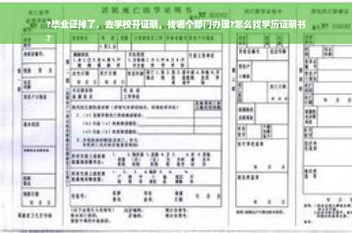?毕业证掉了，去学校开证明，找哪个部门办理?怎么找学历证明书
?