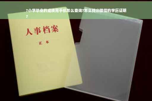 ?小学毕业的成绩用手机怎么查询?怎么找出微信的学历证明
?