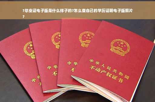 ?毕业证电子版是什么样子的?怎么查自己的学历证明电子版照片
?