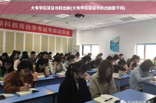 大专学历没证书的出纳(大专学历没证书的出纳能干吗)