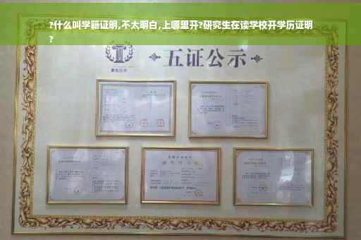 ?什么叫学籍证明,不太明白,上哪里开?研究生在读学校开学历证明
?