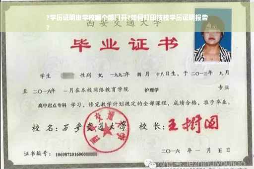 ?学历证明由学校哪个部门开?如何打印技校学历证明报告
?
