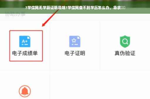 ?学信网无学籍证明是啥?学信网查不到学历怎么办，急求⚡️