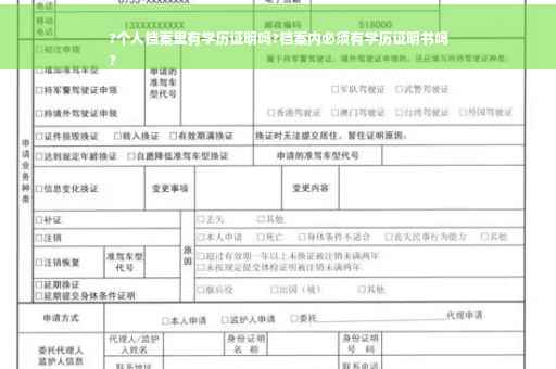 ?个人档案里有学历证明吗?档案内必须有学历证明书吗
?