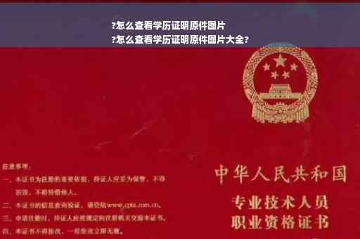 ?怎么查看学历证明原件图片
?怎么查看学历证明原件图片大全?