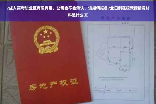 ?成人高考毕业证有没有用，公司会不会承认，该如何报名?全日制在校就读情况材料是什么⚡️