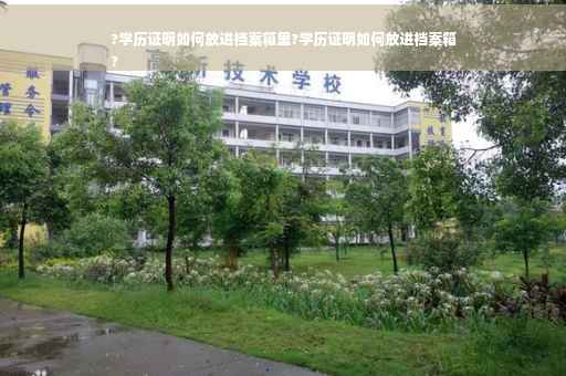 ?学历证明如何放进档案箱里?学历证明如何放进档案箱
?