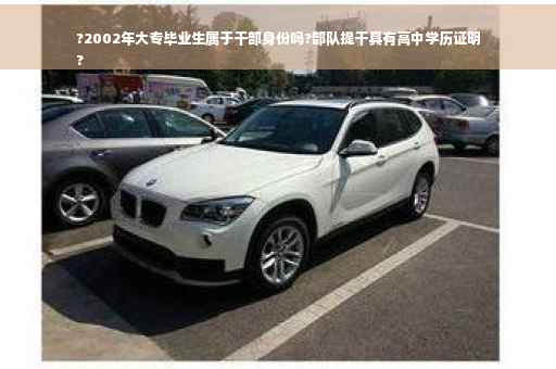 ?2002年大专毕业生属于干部身份吗?部队提干具有高中学历证明
?