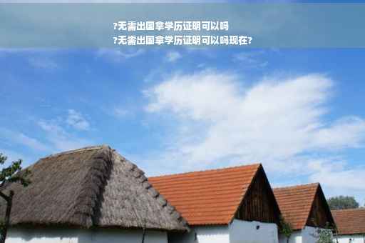 ?无需出国拿学历证明可以吗
?无需出国拿学历证明可以吗现在?