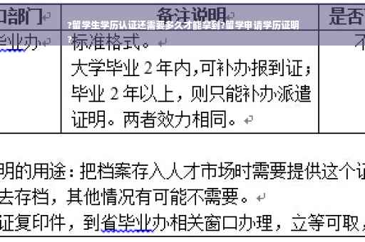 ?留学生学历认证还需要多久才能拿到?留学申请学历证明
?