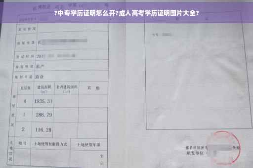 ?中专学历证明怎么开?成人高考学历证明图片大全?