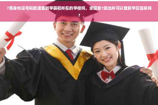 ?用身份证号码能调查到学籍和所在的学校吗，求回答?派出所可以查到学历信息吗?
