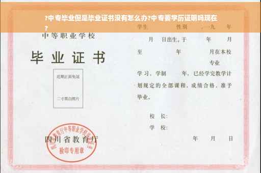 ?中专毕业但是毕业证书没有怎么办?中专要学历证明吗现在
?