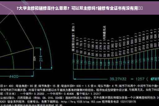 ?大学主修和辅修是什么意思？可以双主修吗?辅修专业证书有没有用⚡️