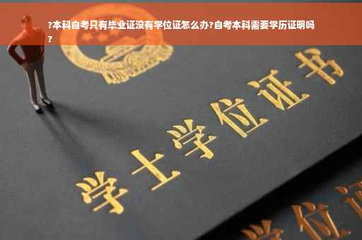 ?本科自考只有毕业证没有学位证怎么办?自考本科需要学历证明吗
?