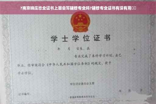 ?南京晓庄毕业证书上面会写辅修专业吗?辅修专业证书有没有用⚡️