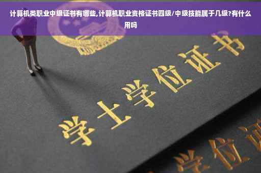 计算机类职业中级证书有哪些,计算机职业资格证书四级/中级技能属于几级?有什么用吗