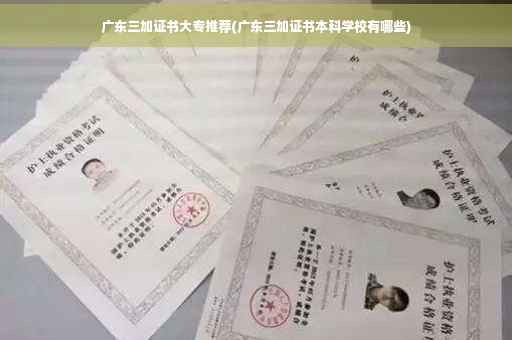 广东三加证书大专推荐(广东三加证书本科学校有哪些)
