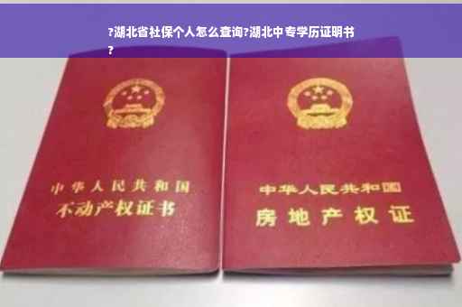 ?湖北省社保个人怎么查询?湖北中专学历证明书
?