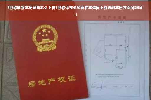 ?职称申报学历证明怎么上传?职称评定必须要在学信网上能查到学历方面问题吗⚡️