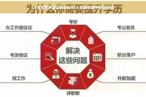 ?入党会查学历证明吗知乎?入党要审查学历时间吗?