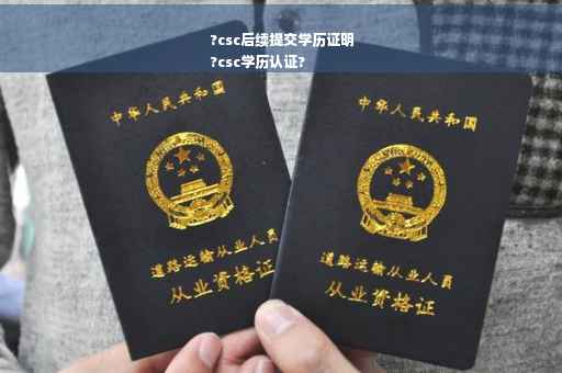 ?csc后续提交学历证明
?csc学历认证?