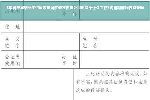 ?本科应届毕业生进国家电网在地方供电公司都是干什么工作?试用期能担任财务吗⚡️