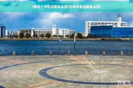 ?想开个学历证明怎么开?小学毕业证明怎么开?