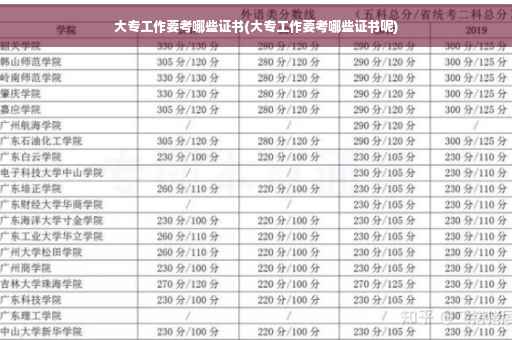 大专工作要考哪些证书(大专工作要考哪些证书呢)