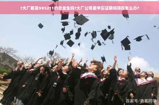 ?大厂都是985211的毕业生吗?大厂公司要学历证明吗现在怎么办?