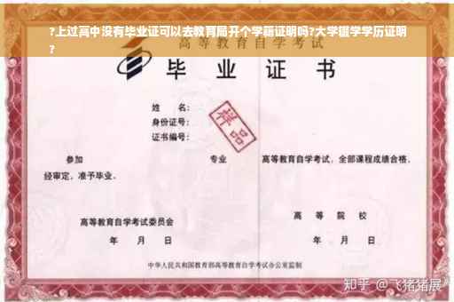 ?上过高中没有毕业证可以去教育局开个学籍证明吗?大学辍学学历证明
?