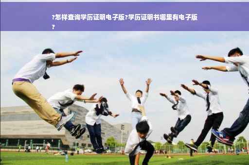 ?怎样查询学历证明电子版?学历证明书哪里有电子版
?