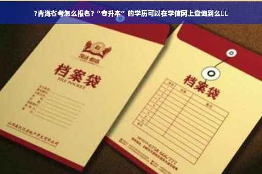 ?青海省考怎么报名?“专升本”的学历可以在学信网上查询到么⚡️