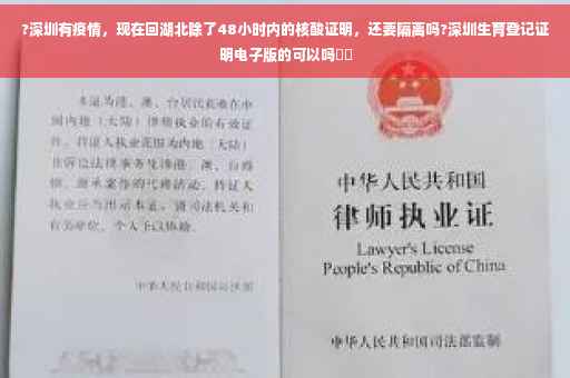 ?深圳有疫情，现在回湖北除了48小时内的核酸证明，还要隔离吗?深圳生育登记证明电子版的可以吗⚡️