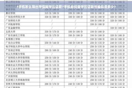 ?手机怎么导出学信网学历证明?手机如何查学历证明书编码是多少?