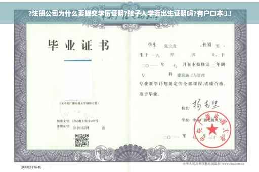 ?注册公司为什么要提交学历证明?孩子入学要出生证明吗?有户口本⚡️ ?注册公司为什么要提交学历证明?孩子入学要出生证明吗?有户口本⚡️