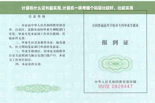 计算机什么证书最实用,计算机一级考哪个科目比较好，比较实用