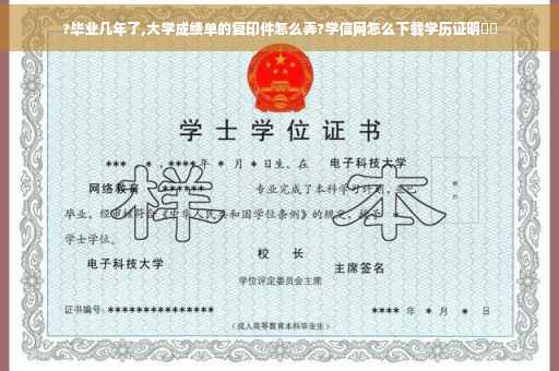 ?毕业几年了,大学成绩单的复印件怎么弄?学信网怎么下载学历证明⚡️