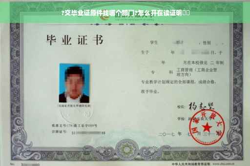 ?交毕业证原件找哪个部门?怎么开在读证明⚡️