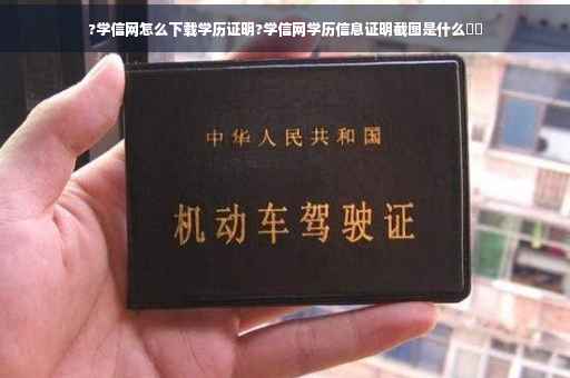 ?学信网怎么下载学历证明?学信网学历信息证明截图是什么⚡️