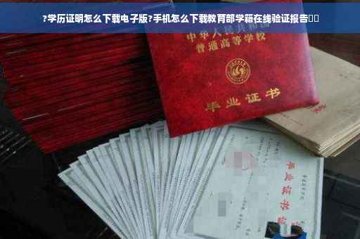 ?学历证明怎么下载电子版?手机怎么下载教育部学籍在线验证报告⚡️