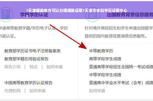 ?天津哪些地方可以办理通勤证明?天津市本科学历证明中心
?