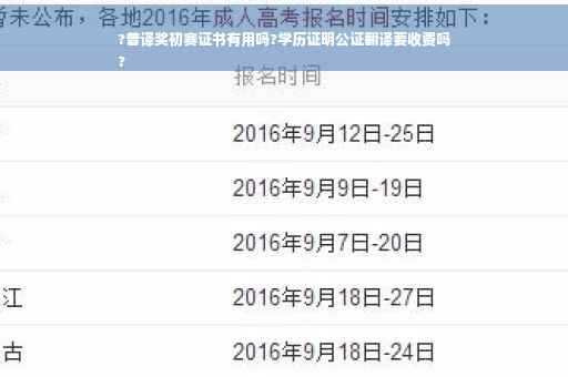 ?普译奖初赛证书有用吗?学历证明公证翻译要收费吗
?