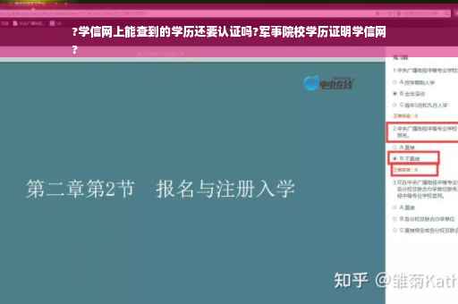 ?学信网上能查到的学历还要认证吗?军事院校学历证明学信网
?