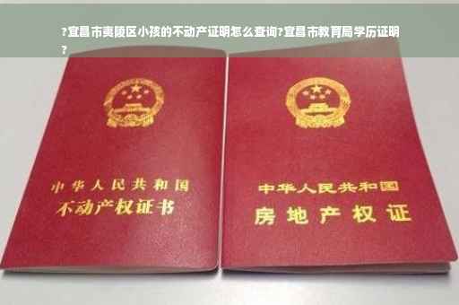 ?宜昌市夷陵区小孩的不动产证明怎么查询?宜昌市教育局学历证明
?