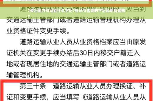 ?要出国办签证要什么学历?签证所需要的学历证明有哪些
?